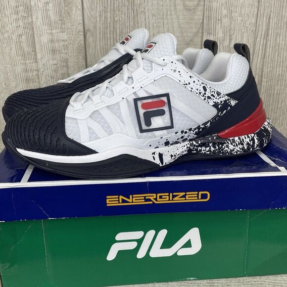 Fila Speedserve Energized Tennis Mens Sz 11.5 Blue White Sneakers Athletic Shoes